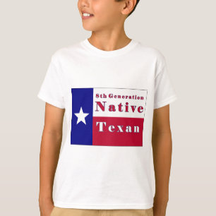 8. Generationgebürtige Texan-Flagge T-Shirt