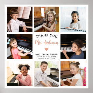 8 Geschenk für Fotocollage Music Teacher Poster