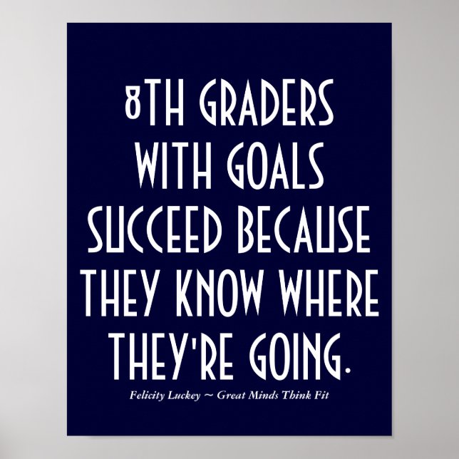 8. Grades mit Goals School Poster (Vorne)