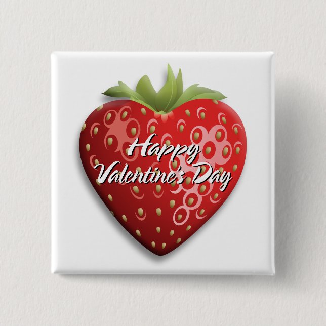 8. Happy Valentinstag Button (Vorderseite)