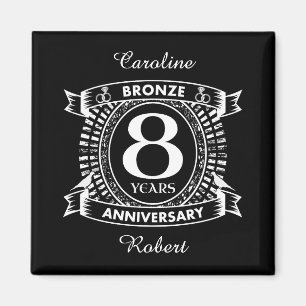 8. Hochzeitstag Bronze Magnet