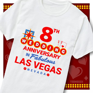 8. Hochzeitstag Fabuloses Las Vegas Paar T-Shirt