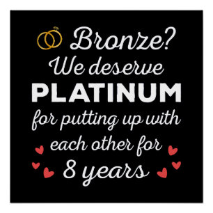 8. Hochzeitstag I - Bronze Funny Couple Poster