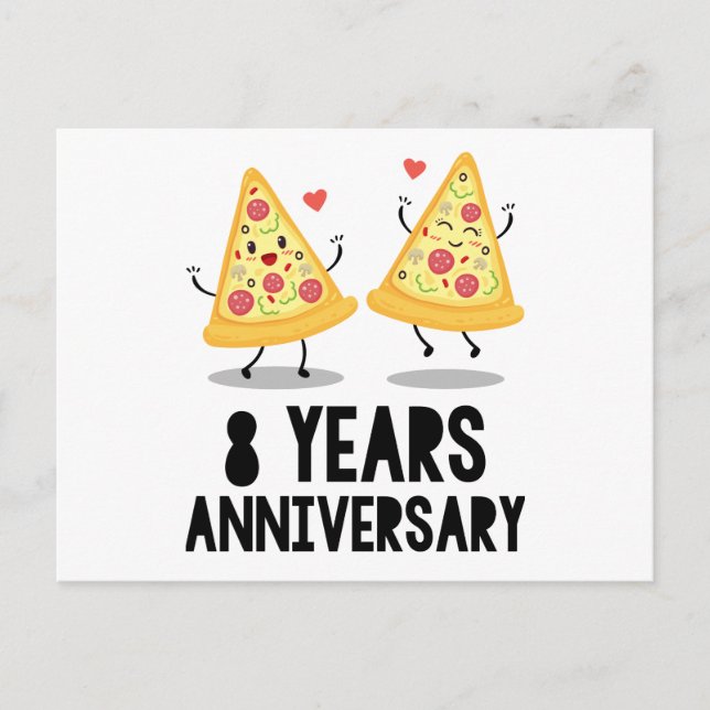8. Hochzeitstag Postkarte (Vorderseite)