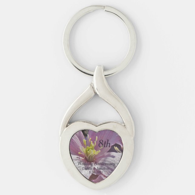 8. Hochzeitstag Schlüsselanhänger (Vorderseite)