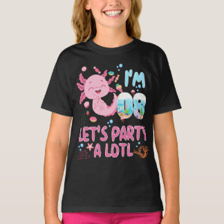 8. Ich bin 8 Geburtstag Mädchen Axolotl Lover Gesc T-Shirt