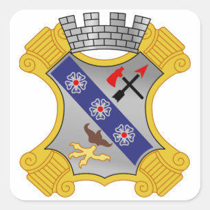 8. Infanterie - DUI Quadratischer Aufkleber