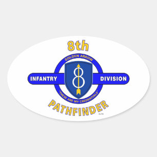 8. INFANTRIEB "PATHFINDER" OVALER AUFKLEBER