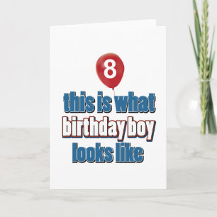 8. Jahr Geburtstagsdesigns Karte
