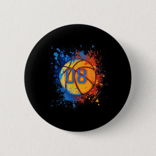 8 Jahre alt 8. Geburtstag Basketball Geschenk für Button