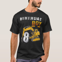 8 Jahre alt 8. Geburtstag Baufahrzeug Excav