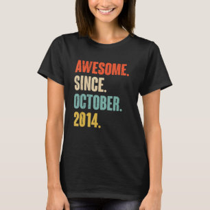 8 Jahre alt 8. Geburtstag Phantastisch seit Oktobe T-Shirt