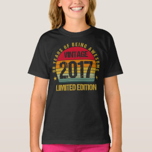 8 Jahre alt Achte 2017 Vintag 8. Geburtstag Kinder T-Shirt