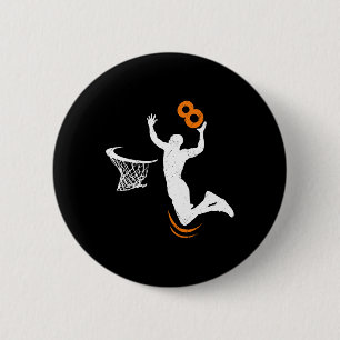 8 Jahre alt Basketball Dunk 8. Geburtstagsparty Bo Button