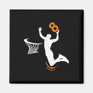 8 Jahre alt Bysketbyll Dunk 8. Geburtstagsparty Bo Magnet