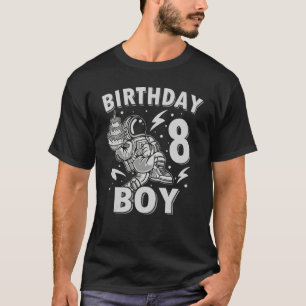 8 Jahre alt Geburtstag Astronaut Junge 8. Matching T-Shirt