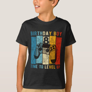 8 Jahre alt Geburtstag Junge 8 Mal auf Stufe 8th B T-Shirt