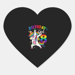 8 Jahre alt Kind 8. Geburtstag Geschenk Schlägerei Herz-Aufkleber
