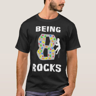 8 Jahre alt Rocks Funny Rock Climber Birthda T-Shirt