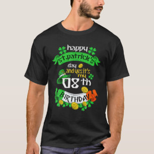 8 Jahre alt St Patricks Tag sein 8. Geburtstag i T-Shirt