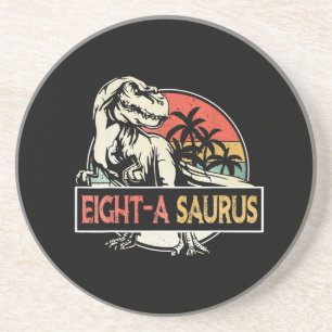 8 Jahre alt T-Rex Dinosaur Geburtstagsgeschenk Getränkeuntersetzer