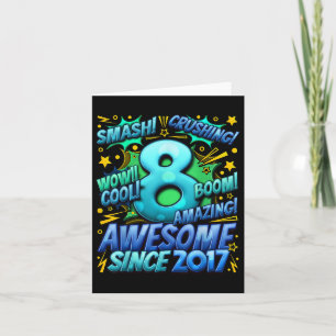 8 Jahre alte Geschenke für Jungen 8. Geburtstag Ju Karte