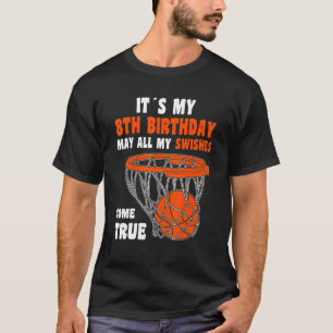 8 Jahre alte Happy 8. Geburtstag Basketball 8. Geb T-Shirt