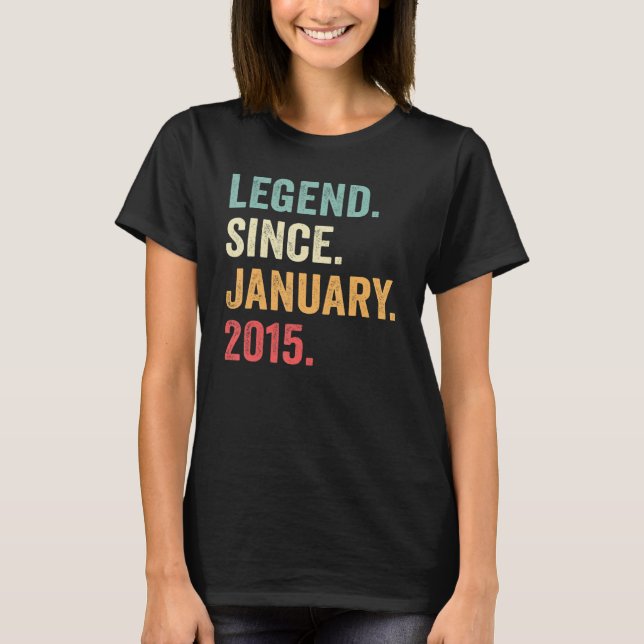 8 Jahre alte Legende seit 8. Januar 2015 T-Shirt (Vorderseite)