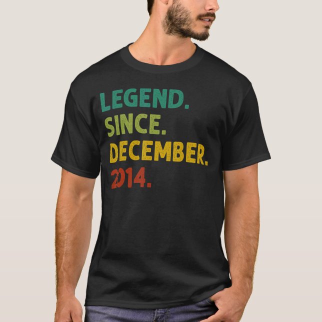 8 Jahre alte Legende Seit Dezember 2014 8. Geburts T-Shirt (Vorderseite)