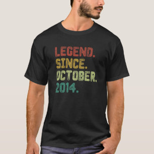 8 Jahre alte Legende seit Oktober 2014 8. Geburtst T-Shirt