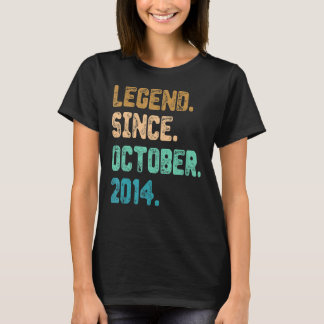 8 Jahre alte Legende Seit Oktober 2014 8. Geburtst T-Shirt