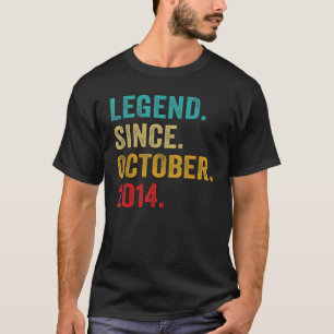 8 Jahre alte Legende seit Oktober 2014 8. Geburtst T-Shirt