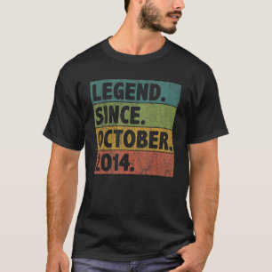 8 Jahre alte Legende Seit Oktober 2014 8. Geburtst T-Shirt