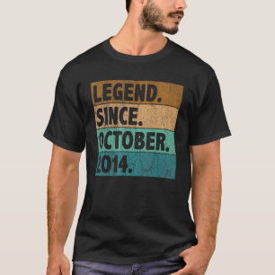 8 Jahre alte Legende Seit Oktober 2014 8. Geburtst T-Shirt