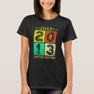 8 Jahre alte Vintage Juli 2013 8. Geburtstag T-Shirt