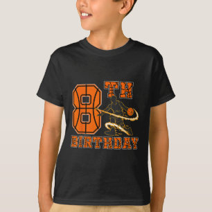 8 Jahre alter Basketball Spieler 8. Geburtstag Jun T-Shirt