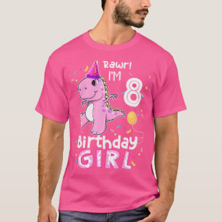 8 Jahre alter Dinosaurier Geburtstag 8. T Rex Dino T-Shirt