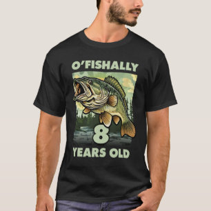 8 Jahre alter Fischer O'fishalle 8 Fischen 8. Gebu T-Shirt