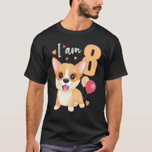 8 Jahre altes 8. Geburtstagsoutfit Junge Mädchen H T-Shirt