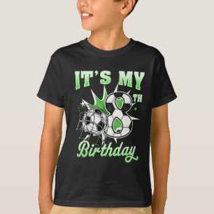 8 Jahre altes Es ist mein 8. Geburtstag Fußball Tr T-Shirt