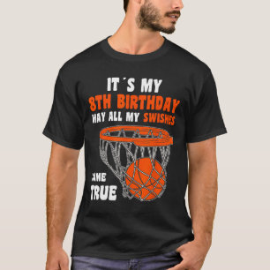 8 Jahre Altes Glück 8. Geburtstag Basketball 8. Ge T-Shirt
