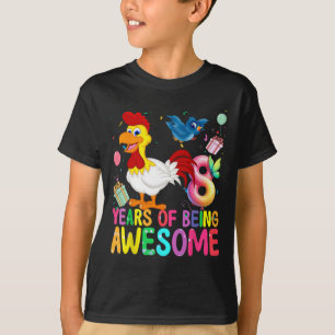 8 Jahre altes Huhn 8. Geburtstag Mädchen Huhn Teil T-Shirt