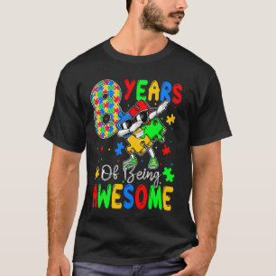 8 Jahre Au-some 8 Jahre alt Autismus-Bewusstsein T-Shirt