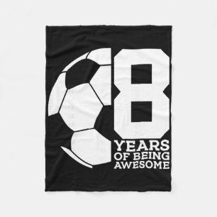 8 Jahre Awesome Fußball 8. Geburtstag Fleecedecke