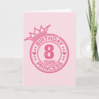 8 Jahre - GeburtstagsPrinzessin - rosa