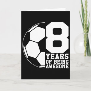 8 Jahre großartiger Fußballfan Fußballenthusiast Karte