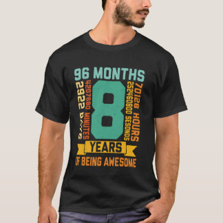 8 Jahre großartiger Mathe-Liebhaber Kinder 8. Gebu T-Shirt