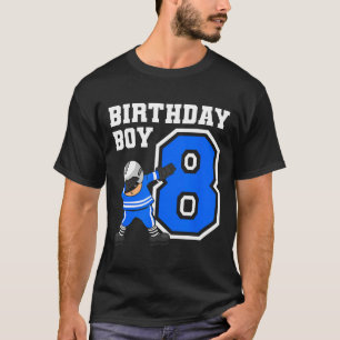 8 Jahre Junge Eishockey Spieler 8. Geburtstag Kind T-Shirt