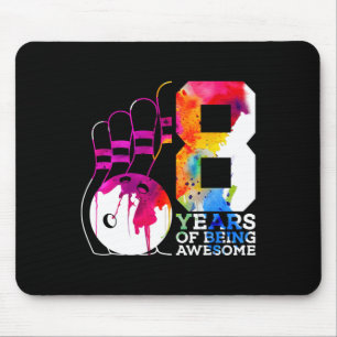 8 Jahre Phantastischer Bowling 8. Geburtstag Mousepad
