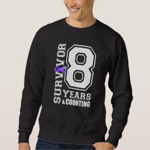 8 Jahre Überleben Ich trage Lila Ribbon Lupus Awar Sweatshirt